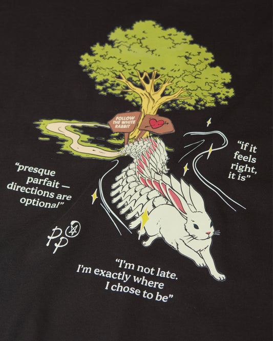 White Rabbit - Siyah T-Shirt