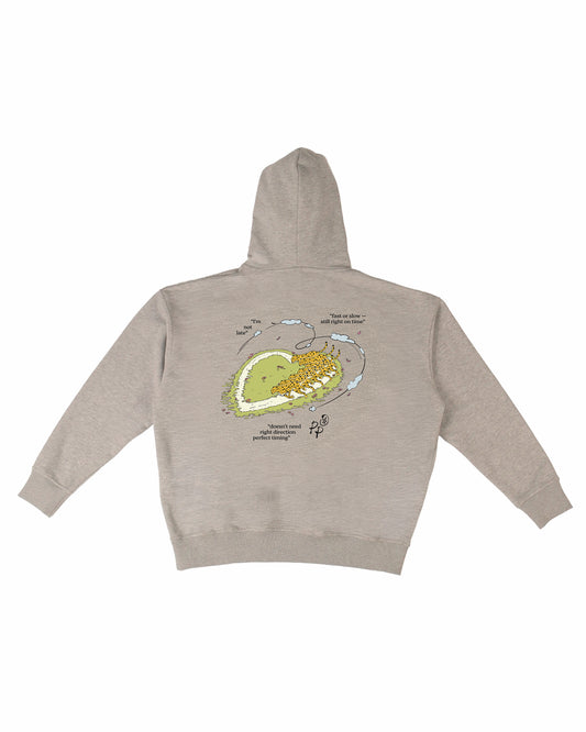 Right on Time - Gri Hoodie
